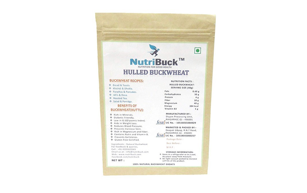NutriBuck Hulled Buckwheat    Pack  900 grams